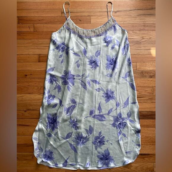 California Dynasty Vintage 2XL Gown mint & periwinkle - Picture 3 of 11